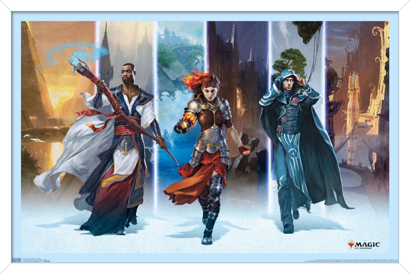 Magic: The Gathering - Worlds Wall Poster, 22.375" x 34", Framed