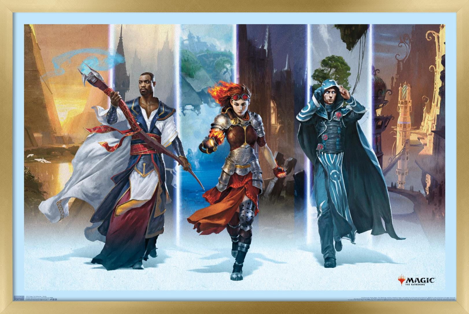 Magic: The Gathering - Worlds Wall Poster, 22.375" x 34", Framed ...