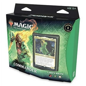 Magic: The Gathering Zendikar Rising Commander Deck , Land's Wrath | 100 Card Ready-to-Play Deck | 1 Foil Commander | Red-Green-White