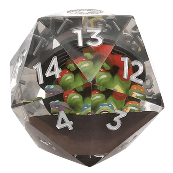 Magic: The Gathering x Teenage Mutant Ninja Turtles 55mm D20 Spindown Life Counter | Oversized Collectible Gaming Accessory by Sirius Dice