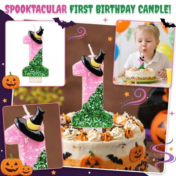 Magic Themed Birthday Candle, Enchanting Digital Cake Topper for Party, Creative Numeral Candle for Birthday Celebration Cake Supplies Decor,A