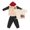 thumbnail image 1 of Disney Clothes Baby Boy Hoodie & Pants Set – Toy Story & Cars 3-Piece Outfit with T-Shirt, Zip-Up Hoodie & Joggers (12M–24M), 1 of 7