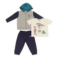 thumbnail image 1 of Disney Clothes Baby Boy Hoodie & Pants Set – Toy Story & Cars 3-Piece Outfit with T-Shirt, Zip-Up Hoodie & Joggers (12M–24M), 1 of 7