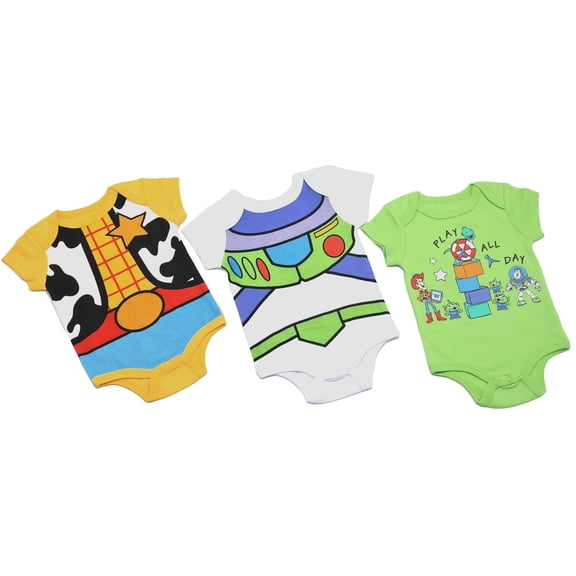 Disney Clothes Baby Boys 3-Pack Bodysuits – Mickey Mouse, Winnie the Pooh, Toy Story, Avengers, & Pixar Newborn Outfits Set (0M-9M)
