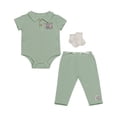 thumbnail image 1 of Disney Baby Boys 3-Piece Rib Pant Set – Short Sleeve Polo Bodysuit, Ribbed Jogger Pants & Socks – Mickey Mouse, Winnie the Pooh & Dumbo – Sizes (0-9M), 1 of 8