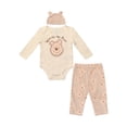 thumbnail image 1 of Disney Clothes Baby Boys Bodysuit, Pants & Hat 3-Piece Outfit Set – Mickey Mouse, Lion King, Stitch, Pooh, Cars, & Spiderman (0/3M–6/9M), 1 of 8