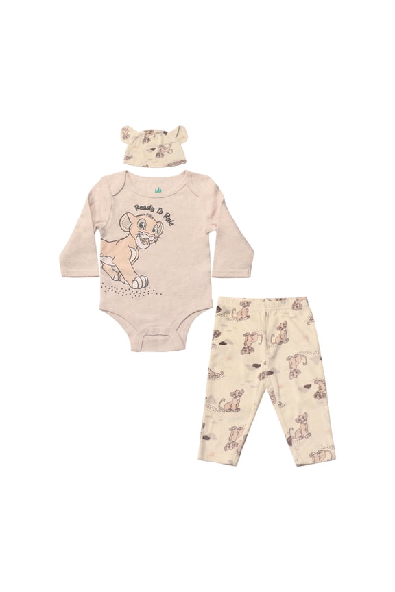 Clothes Baby Boys Bodysuit, Pants & Hat 3-Piece Outfit Set – Mickey Mouse, Lion King, Stitch, Pooh, Cars, & Spiderman (0/3M–6/9M)