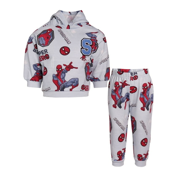 Disney Clothes Baby Boys Pant Set – Fleece Pullover Hoodie & Jogger Pants Mickey Mouse, Toy Story & Spiderman (12M–24M)