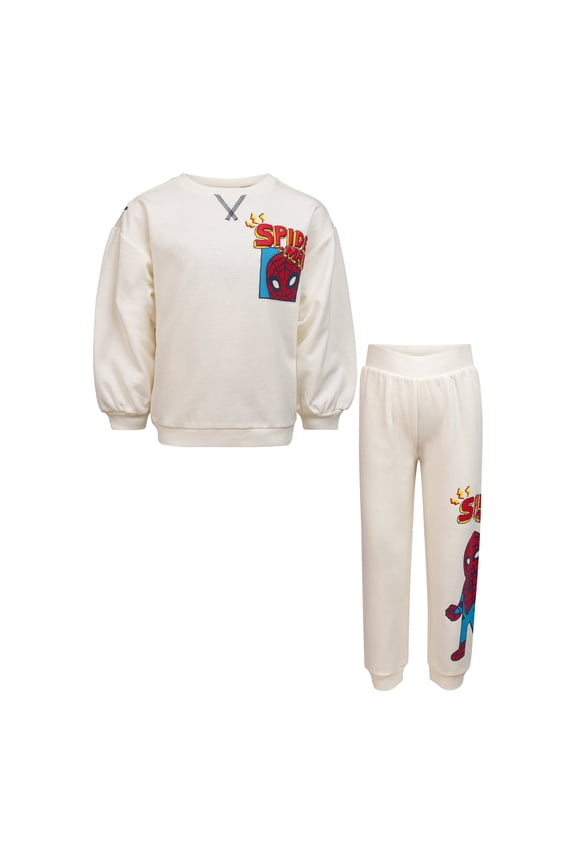 Clothes Baby Boys Pant Set – Spider-Man Long Sleeve Top & Pants (White) – 24M