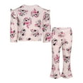 thumbnail image 1 of Disney Clothes Baby Girls 2-Piece Fleece Outfit – Minnie Mouse Long Sleeve Ruffle Top and Matching Pants Set (12M–24M), 1 of 8