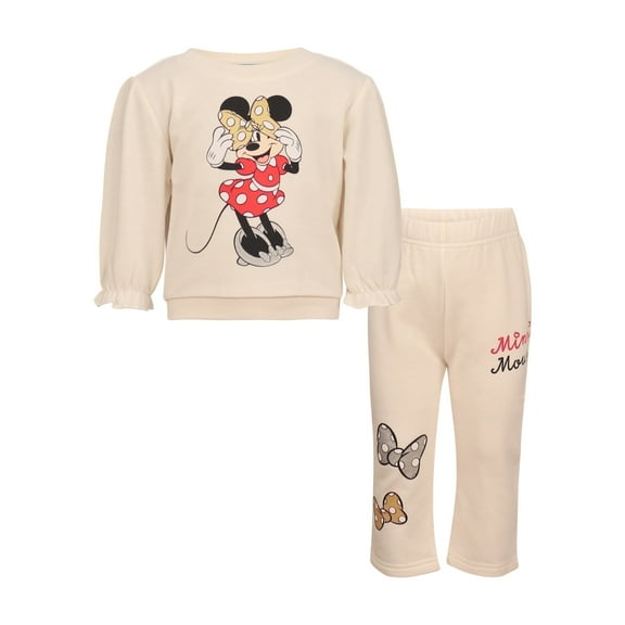 Disney Clothes Baby Girls Sweatshirt & Pants Set – Marie, Lilo & Stitch, and Minnie Mouse Outfit Set (12M–24M)