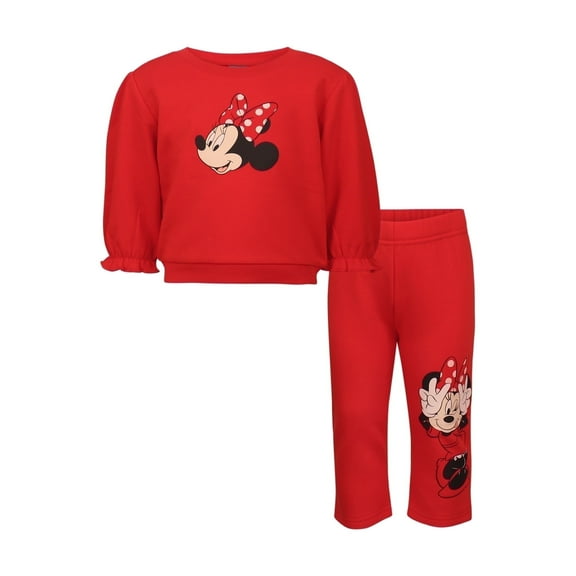 Disney Clothes Baby Girls Sweatshirt & Pants Set – Marie, Lilo & Stitch, and Minnie Mouse Outfit Set (12M–24M)