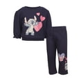 thumbnail image 1 of Disney Clothes Baby Girls Sweatshirt & Pants Set – Jessie, Winnie the Pooh, Marie, Lilo & Stitch, Minnie Mouse Outfit Set (12M–24M), 1 of 7