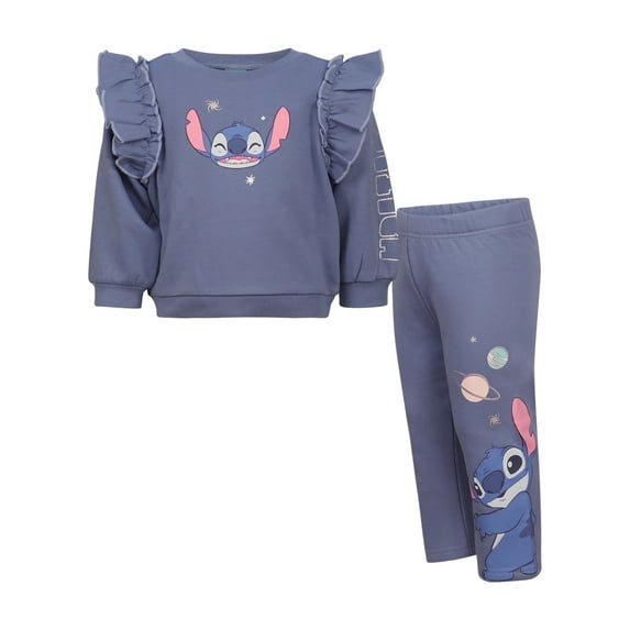 Disney Clothes Baby Girls Sweatshirt & Pants Set – Marie, Lilo & Stitch, and Minnie Mouse Outfit Set (12M–24M)