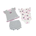 thumbnail image 1 of Disney Clothes Baby Girls 3-Piece Short Set – Minnie Mouse Outfit (White/Black) – 0/3M, 1 of 4