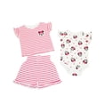 thumbnail image 1 of Disney Clothes Baby Girls 3-Piece Short Set – Minnie Mouse Outfit (Red/White) – 0/3M, 1 of 5