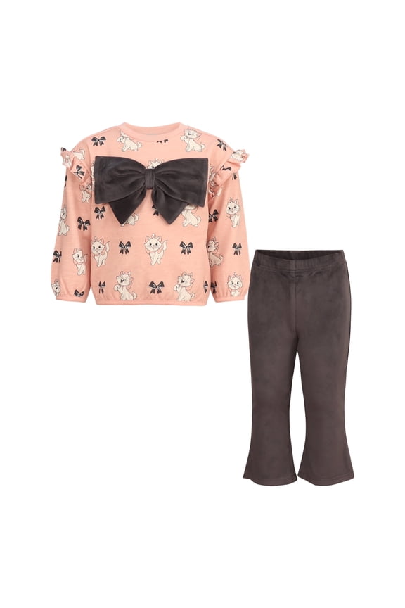 Clothes Baby Girls Bow Pant Set – Minnie Mouse & Marie Long Sleeve Ruffle Top and Pants Outfit Set (12M–24M)
