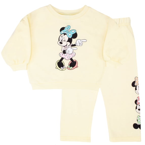Disney Clothes Baby Girls Pant Set – Minnie Mouse Outfit (Tan) – 12M