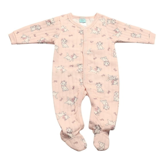Disney Clothes Baby Girls Quilted Footie Coveralls Winnie the Pooh, Bambi and Marie Printed Onesie (0/3M-6/9M)