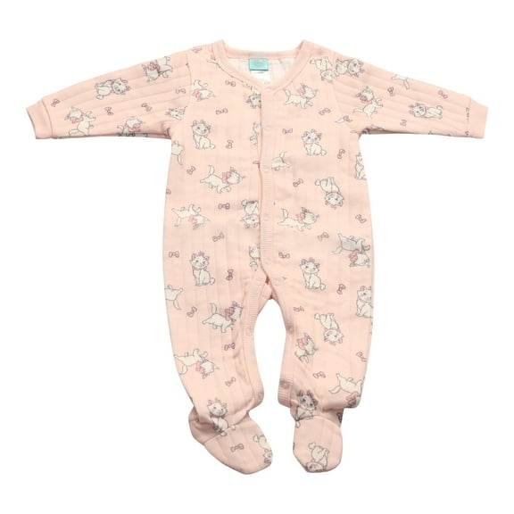 Disney Clothes Baby Girls Quilted Footie Coveralls Winnie the Pooh, Bambi and Marie Printed Onesie (0/3M-6/9M)