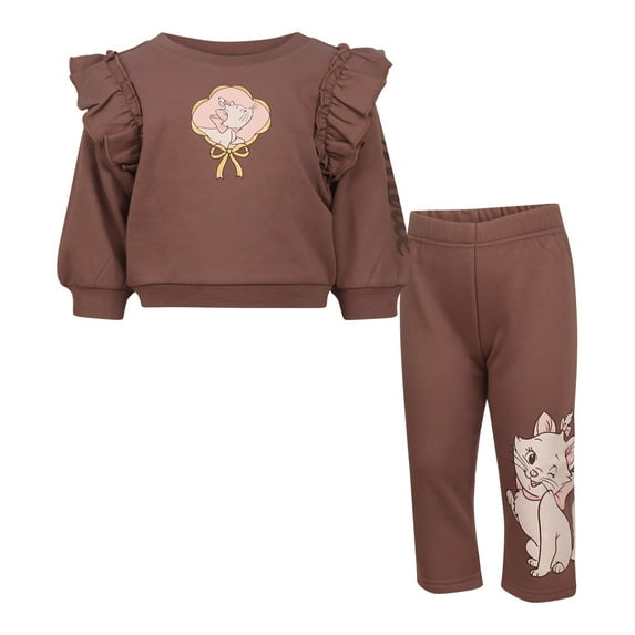 Disney Clothes Baby Girls Sweatshirt & Pants Set – Marie, Lilo & Stitch, and Minnie Mouse Outfit Set (12M–24M)
