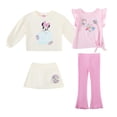thumbnail image 1 of Disney Clothes Baby Girls 4-Piece Set – Minnie Mouse Pullover, Tee, Shorts & Pants (Red) 3T, 1 of 5