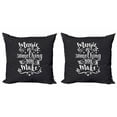 thumbnail image 1 of Magic Throw Pillow Cushion Cover Pack of 2, Magic is Something You Make Lettering Wisdom Positive Typographic Image, Zippered Double-Side Digital Print, 4 Sizes, Charcoal Grey and White, by Ambesonne, 1 of 2