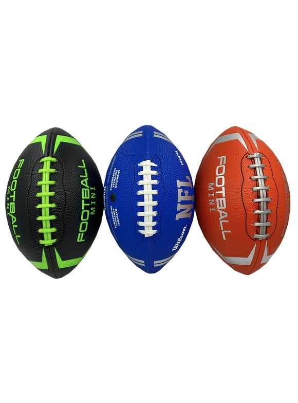 Magic Time Mini 6” Rubber Football Toy Ball, Kids Teen, Unisex, Assorted Colors Black, Red, Blue