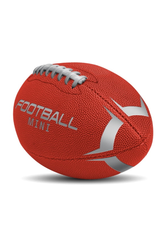 Mini 6” Rubber Football, Toy Ball, Red, Kids Teen Adult, Unisex, New