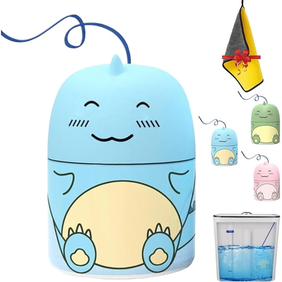 Magic Toilet Cleaning Bottle, Magic Toilet Bowl Cleaner, with Carrying Rope, No Dirty Hands, Three Fragrances, Ocean Jasmine Peach, One Bottle for Three Months (Ocean)