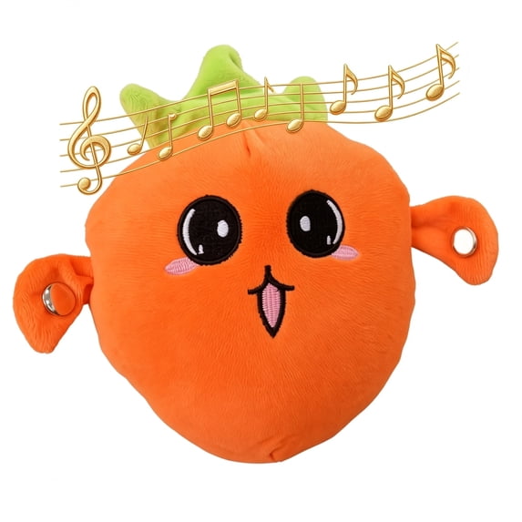 Magic Touch Interactive Music Plush Toy, Soft Baby Musical Sensory Toy with Sound, Educational Learning Multiplayer Interactive Play, Birthday for Toddler Kids (Orange Carrots)