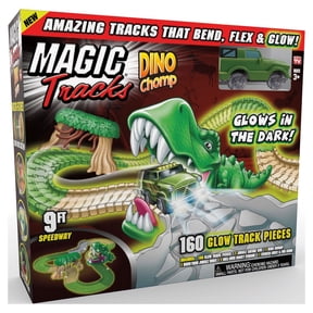 Magic Tracks Dino Chomp, Toy Car and 9ft Glow in the Dark Race Track, Age Group 3-8