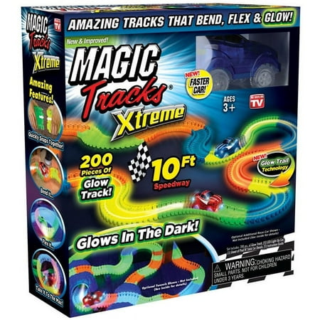 Magic Tracks MTB-MC12/3 Xtreme 10 Feet Racetrack 1:64 Scale Slot Car Set, 20 Pieces