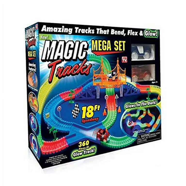 Magic Tracks Mega Set with 18ft Racetrack with 2 Race Cars As Seen on TV
