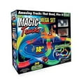 Magic Tracks Mega Set: Flex Glow in the Dark Racetrack with 2 LED Race ...
