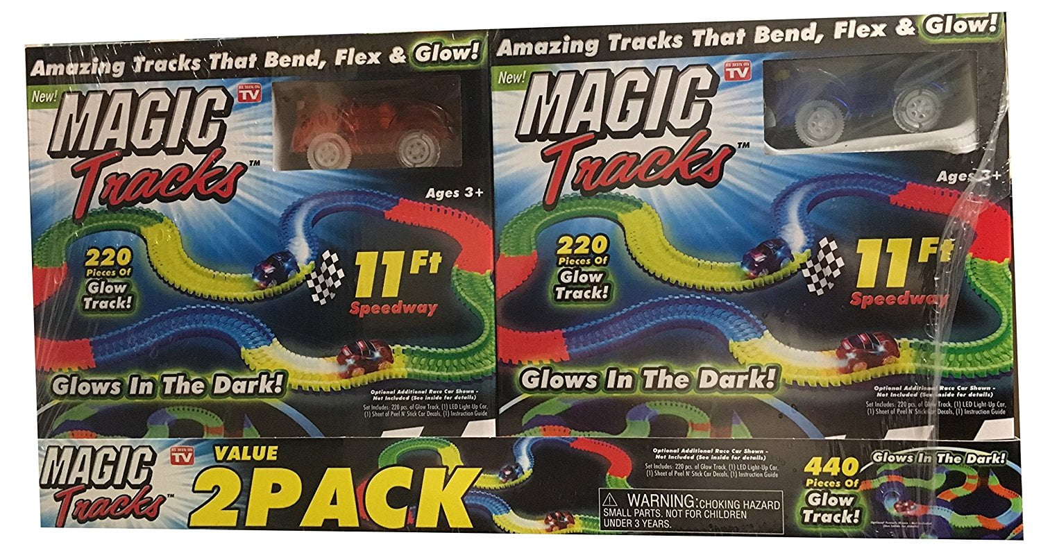 Magic Tracks (Value 2 Pack) Tracks That Bends, Flex and Glow (22 Feet