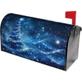 thumbnail image 1 of Magic Tree Blue Christmas Xmas Winter New Year Mailbox Covers Magnetic Christmas Post Box Cover Wraps Standard Size 21x18 Inches for Garden Yard Décor, 1 of 6
