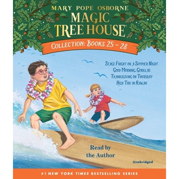Pre-Owned Magic Tree House Collection: Books 25-28: #25 Stage Fright on a Summer Night; #26 Good (Audiobook 9780739338766) by Mary Pope Osborne