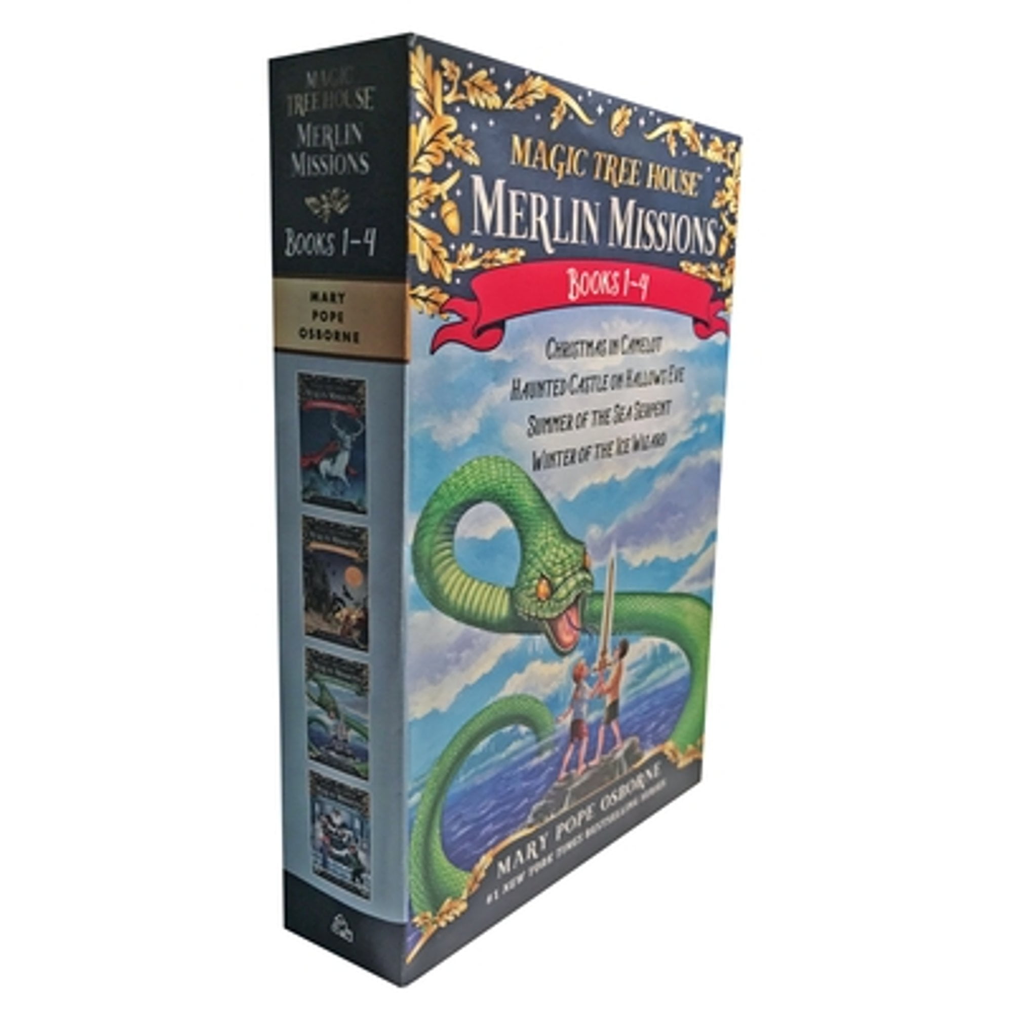 Pre-Owned Magic Tree House Merlin Missions Books 1-4 Boxed Set R Mission Paperback Mary Pope Osborne