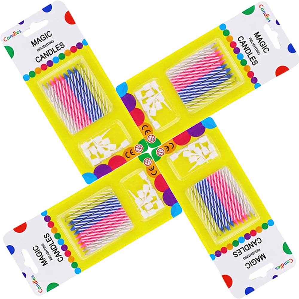 Magic Trick Relight Candle, 40 Packs Birthday Candles, Funny Tricks and