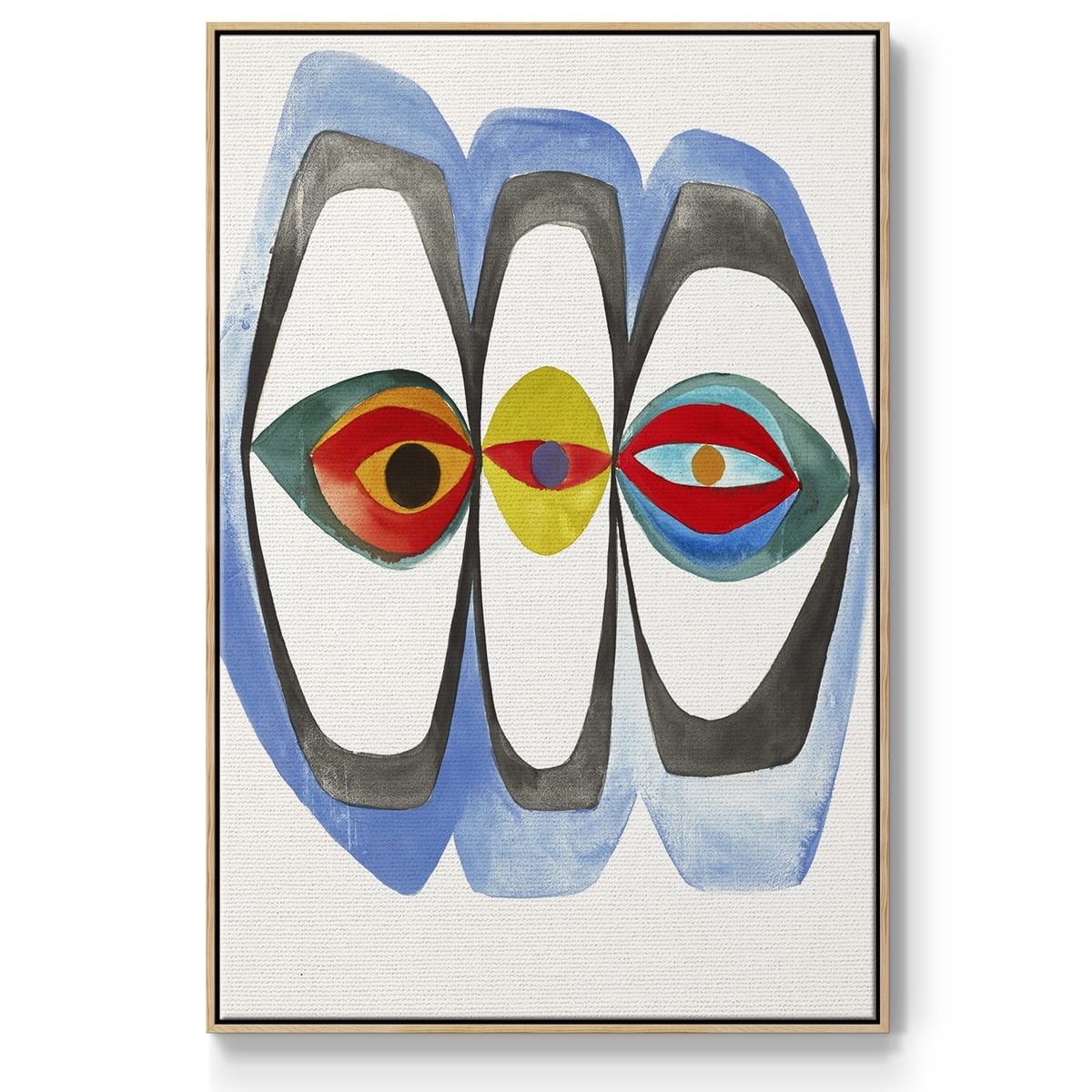 Magic Tricks IV Framed Premium Gallery Wrapped Canvas - Ready to Hang - 25 x 37 - Natural Wood Floating Frame