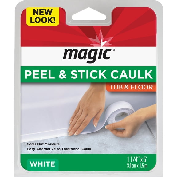 Magic Tub & Floor Caulk Strip - Single Pack