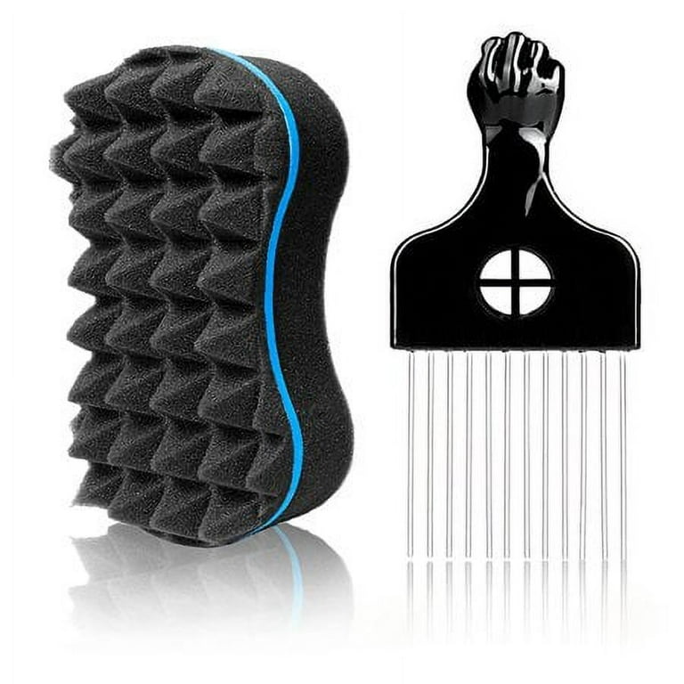 Hair Sponge Brush Curling Comb Sponge Hair Brushes, Barber Twist-Sponge  With M