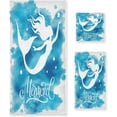 thumbnail image 1 of Magic Underwater Mermaid Silhouette Blue White Soft Decorative 3 Pieces Towels Set, 1 Bath Towel+1 Hand Towel+1 Washcloth, Multipurpose for Bathroom, Hotel, Gym, Spa and Kitchen, 1 of 5