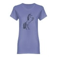 thumbnail image 1 of Magic Unicorn Engraving Shaped T-Shirt Women -Image by Shutterstock, Female x-Large, 1 of 2