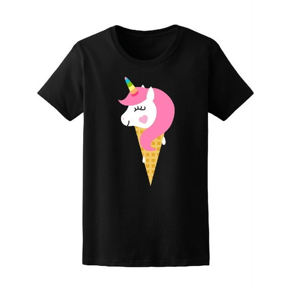 Magic Unicorn Ice Cream Cone T-Shirt Women -Image by Shutterstock, Female Large