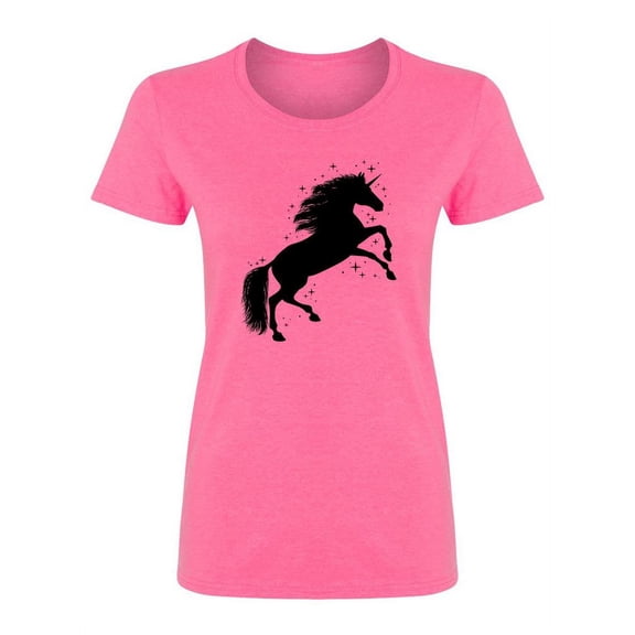 Magic Unicorn Silhouette Design Shaped T-Shirt Women -Image by Shutterstock, Female Small
