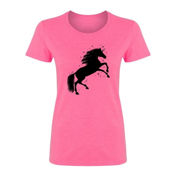 Magic Unicorn Silhouette Design Shaped T-Shirt Women -Image by Shutterstock, Female Small