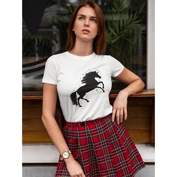 Magic Unicorn Silhouette Design Shaped Tee Women's -Image by Shutterstock