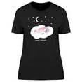 thumbnail image 1 of Magic Unicorn Sleeping On Cloud T-Shirt Women -Image by Shutterstock, Female Large, 1 of 2